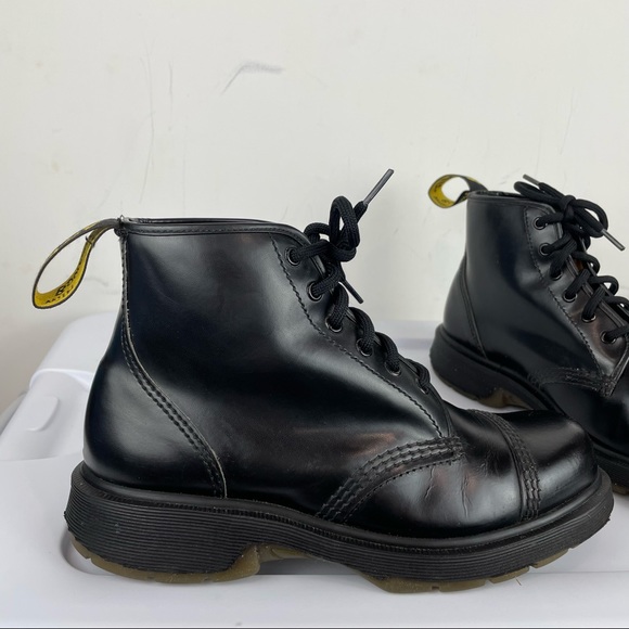 RARE Doc Martens NP5D Black Leather Boots Made in England UK Sz 8 - Picture 8 of 13